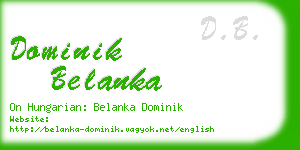 dominik belanka business card